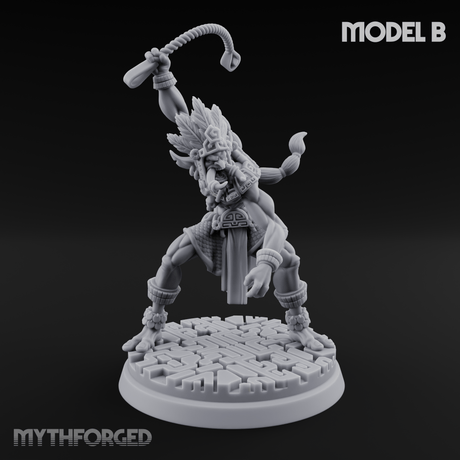 Aztec Inspired Spear Hobgoblin Warrior B Miniature for Dungeons and Dragons, Pathfinder or other TTRPGs