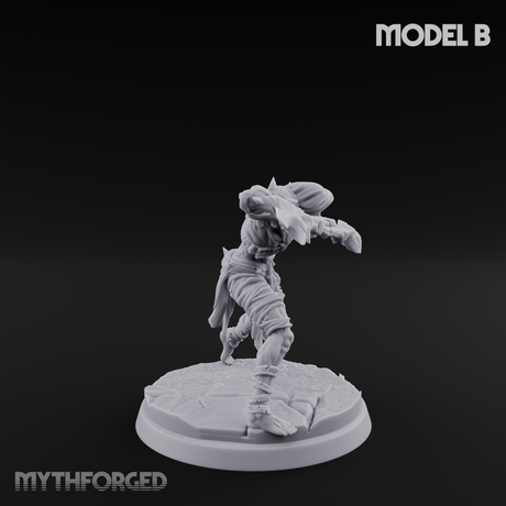 Drawing Back For The Shot Ghoul Archers B Miniature for Dungeons and Dragons, Pathfinder or other TTRPGs