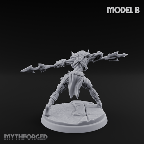 Drawing Back For The Shot Ghoul Archers B Miniature for Dungeons and Dragons, Pathfinder or other TTRPGs
