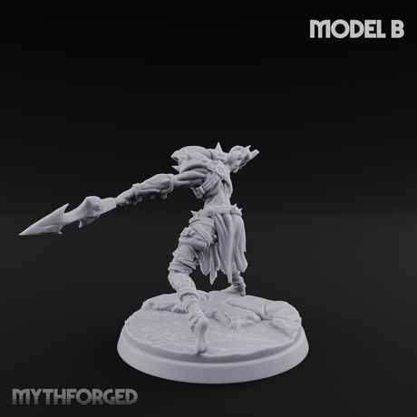 Drawing Back For The Shot Ghoul Archers B Miniature for Dungeons and Dragons, Pathfinder or other TTRPGs
