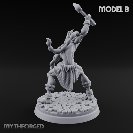 Aztec Inspired Spear Hobgoblin Warrior B Miniature for Dungeons and Dragons, Pathfinder or other TTRPGs