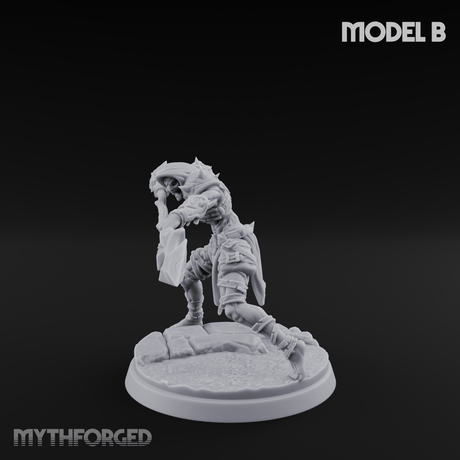 Drawing Back For The Shot Ghoul Archers B Miniature for Dungeons and Dragons, Pathfinder or other TTRPGs