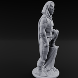 Shirtless And Sneering Elf Ranger A Miniature for Dungeons and Dragons, Pathfinder or other TTRPGs