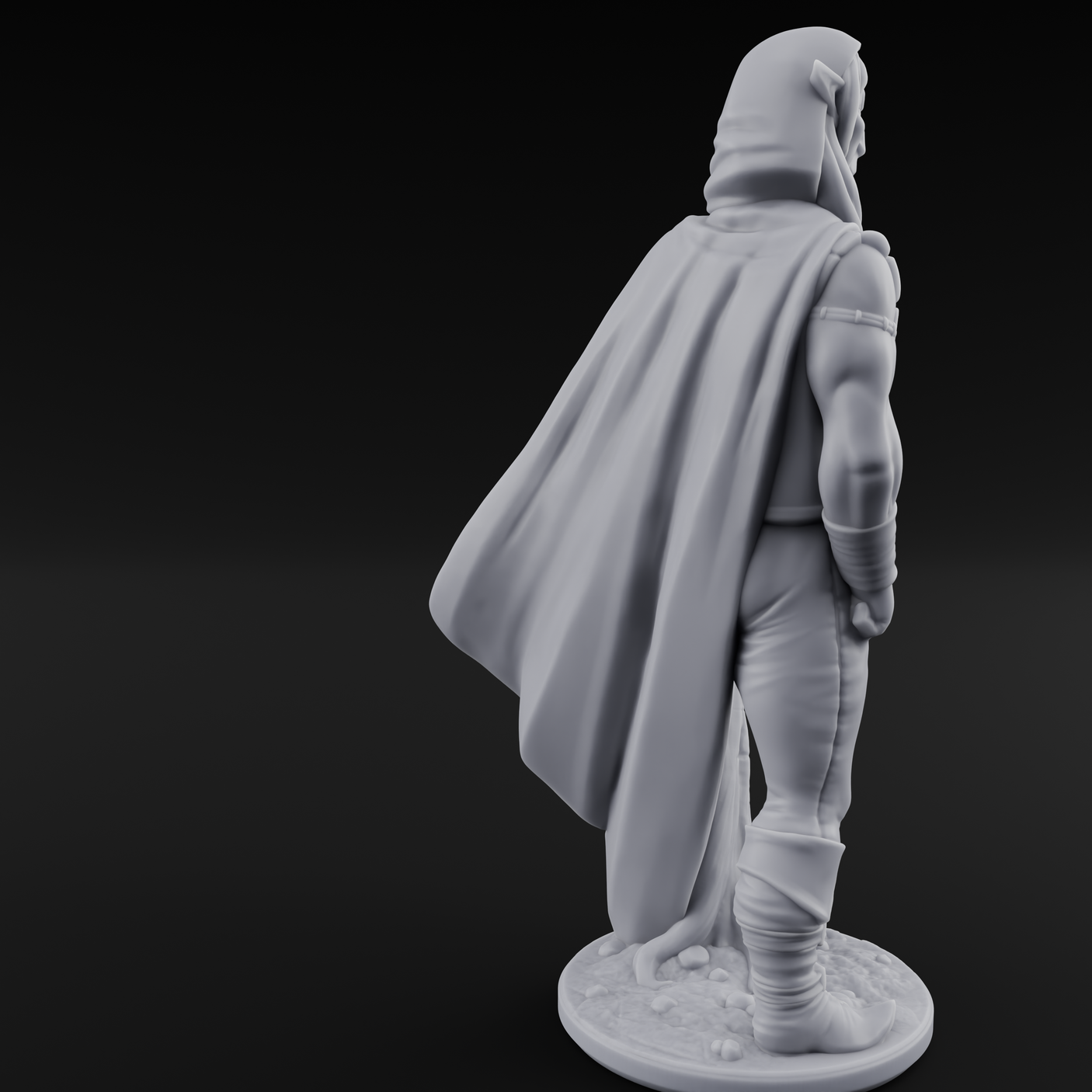 Shirtless And Sneering Elf Rangers Miniature for Dungeons and Dragons, Pathfinder or other TTRPGs