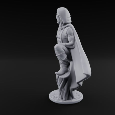Shirtless And Sneering Elf Rangers Miniature for Dungeons and Dragons, Pathfinder or other TTRPGs