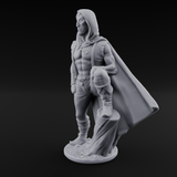 Shirtless And Sneering Elf Ranger A Miniature for Dungeons and Dragons, Pathfinder or other TTRPGs