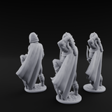 Shirtless And Sneering Elf Rangers Miniature for Dungeons and Dragons, Pathfinder or other TTRPGs