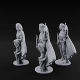 Shirtless And Sneering Elf Rangers Miniature for Dungeons and Dragons, Pathfinder or other TTRPGs