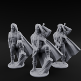 Shirtless And Sneering Elf Rangers Miniature for Dungeons and Dragons, Pathfinder or other TTRPGs