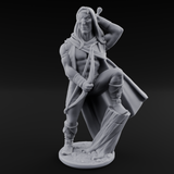 Shirtless And Sneering Elf Ranger B Miniature for Dungeons and Dragons, Pathfinder or other TTRPGs