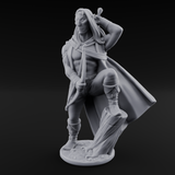 Shirtless And Sneering Elf Rangers Miniature for Dungeons and Dragons, Pathfinder or other TTRPGs
