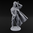Shirtless And Sneering Elf Ranger C Miniature for Dungeons and Dragons, Pathfinder or other TTRPGs