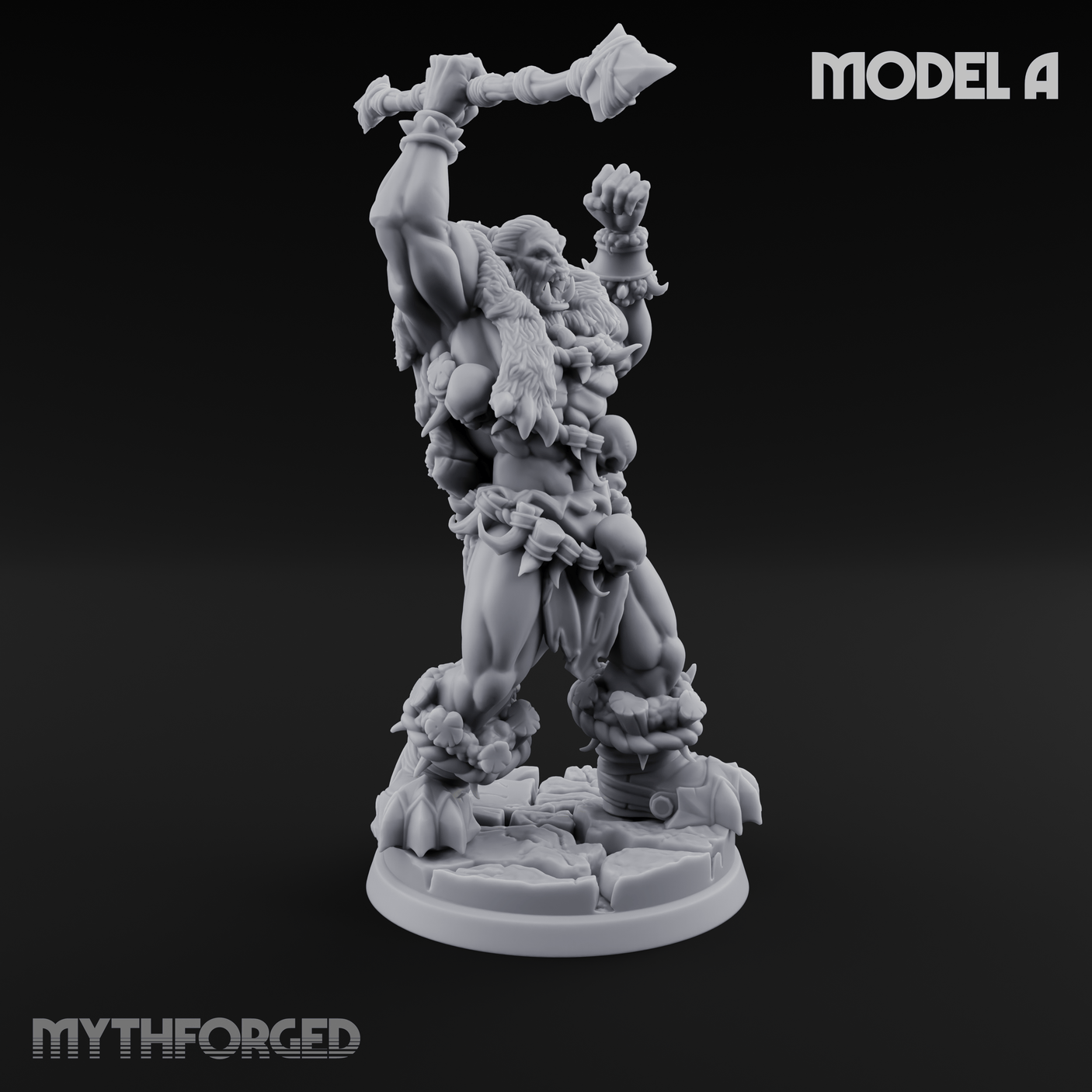 Triumphant Axed Orc Rangers Miniature for Dungeons and Dragons, Pathfinder or other TTRPGs
