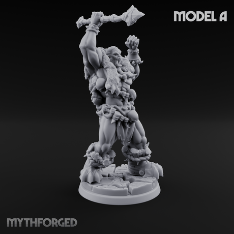 Triumphant Axed Orc Rangers Miniature for Dungeons and Dragons, Pathfinder or other TTRPGs