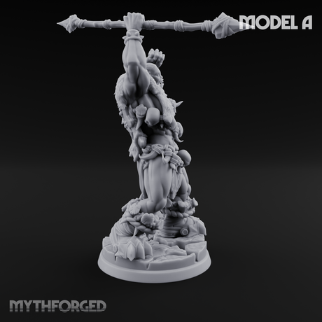 Triumphant Axed Orc Rangers Miniature for Dungeons and Dragons, Pathfinder or other TTRPGs