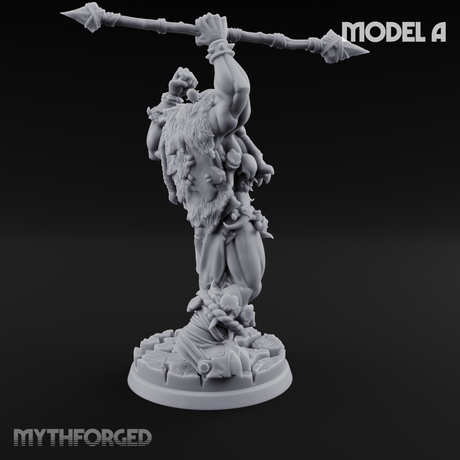 Triumphant Axed Orc Rangers A Miniature for Dungeons and Dragons, Pathfinder or other TTRPGs