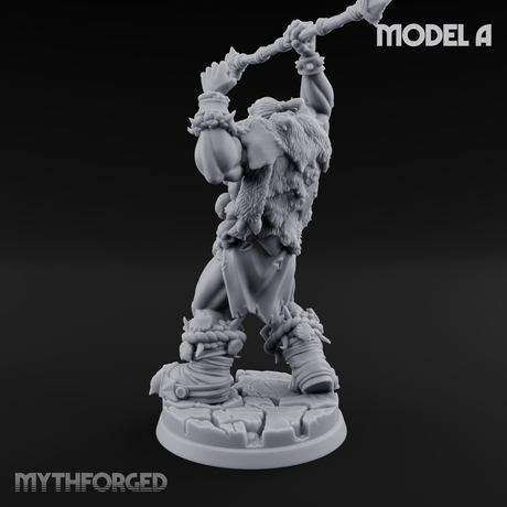 Triumphant Axed Orc Rangers A Miniature for Dungeons and Dragons, Pathfinder or other TTRPGs