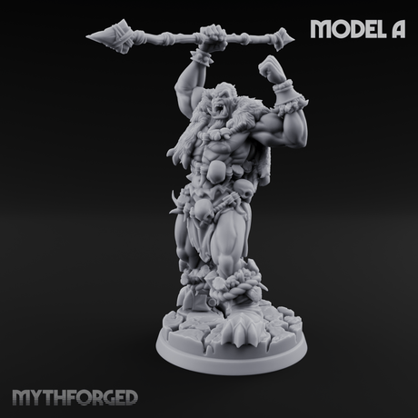 Triumphant Axed Orc Rangers A Miniature for Dungeons and Dragons, Pathfinder or other TTRPGs