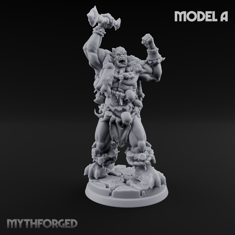 Triumphant Axed Orc Rangers A Miniature for Dungeons and Dragons, Pathfinder or other TTRPGs