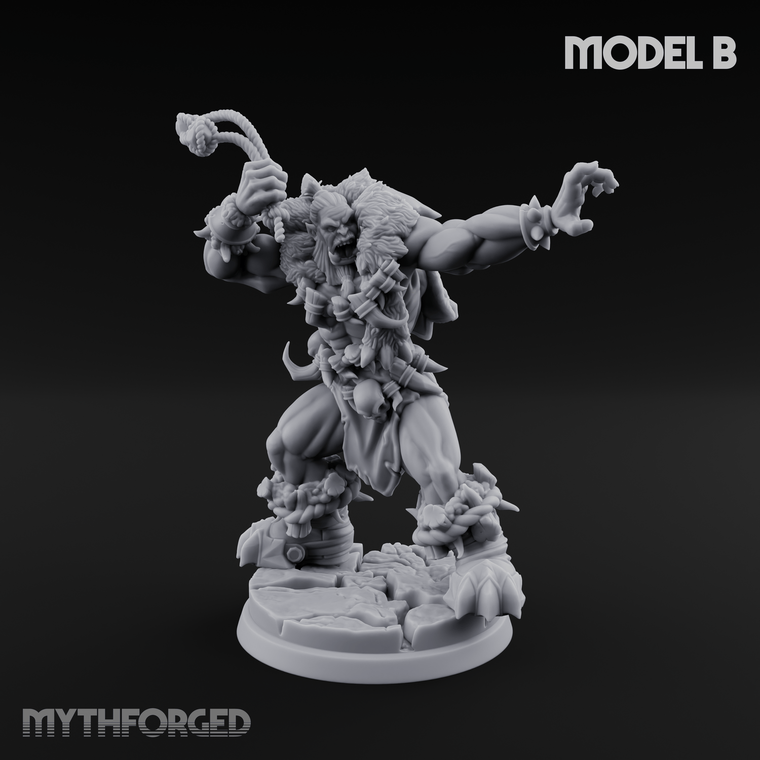 Triumphant Axed Orc Rangers B Miniature for Dungeons and Dragons, Pathfinder or other TTRPGs