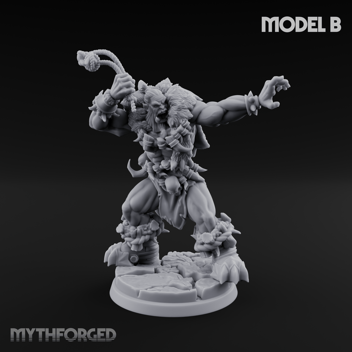 Triumphant Axed Orc Rangers B Miniature for Dungeons and Dragons, Pathfinder or other TTRPGs