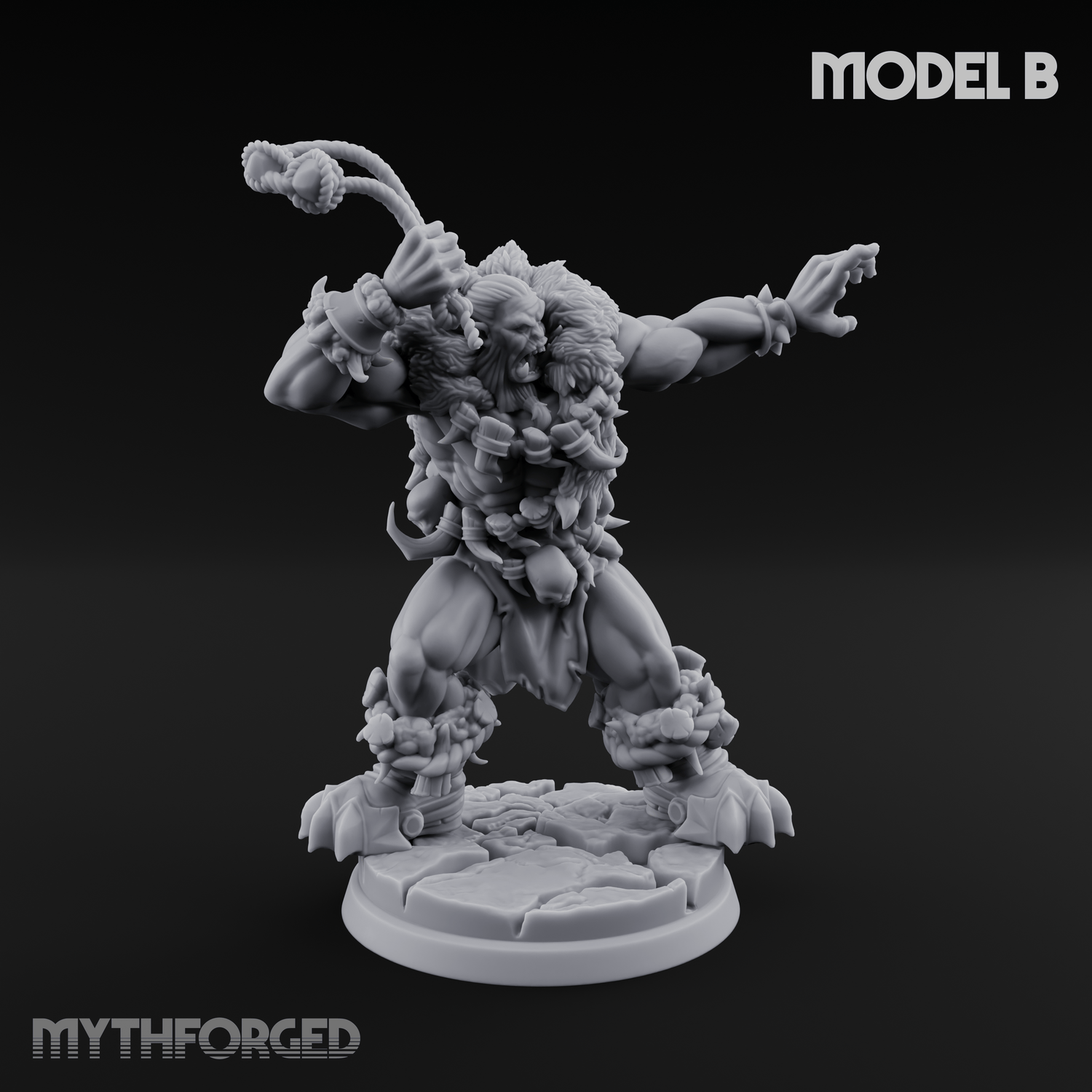 Triumphant Axed Orc Rangers B Miniature for Dungeons and Dragons, Pathfinder or other TTRPGs