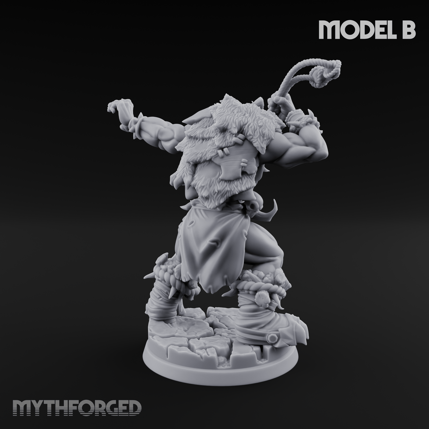 Triumphant Axed Orc Rangers B Miniature for Dungeons and Dragons, Pathfinder or other TTRPGs
