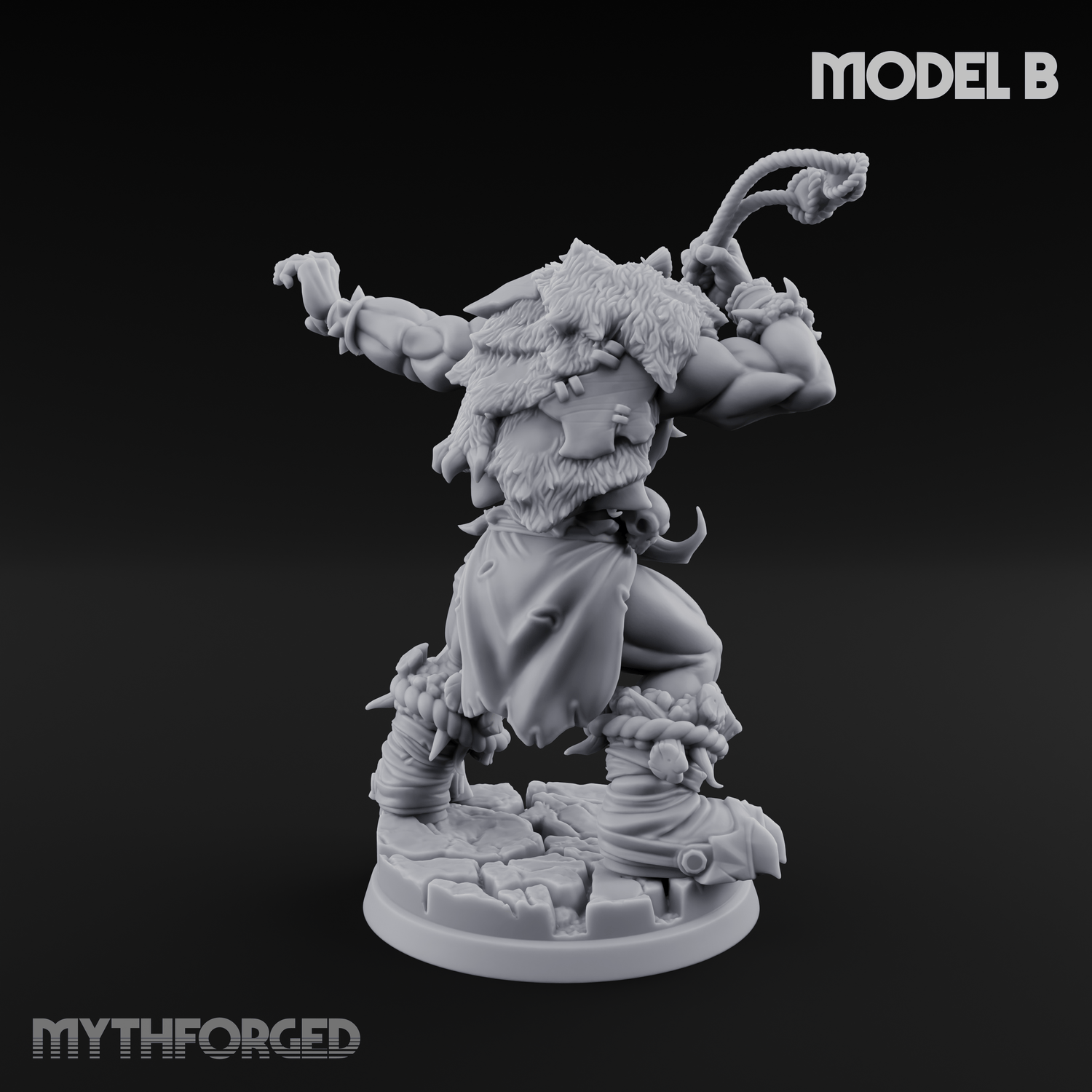 Triumphant Axed Orc Rangers B Miniature for Dungeons and Dragons, Pathfinder or other TTRPGs