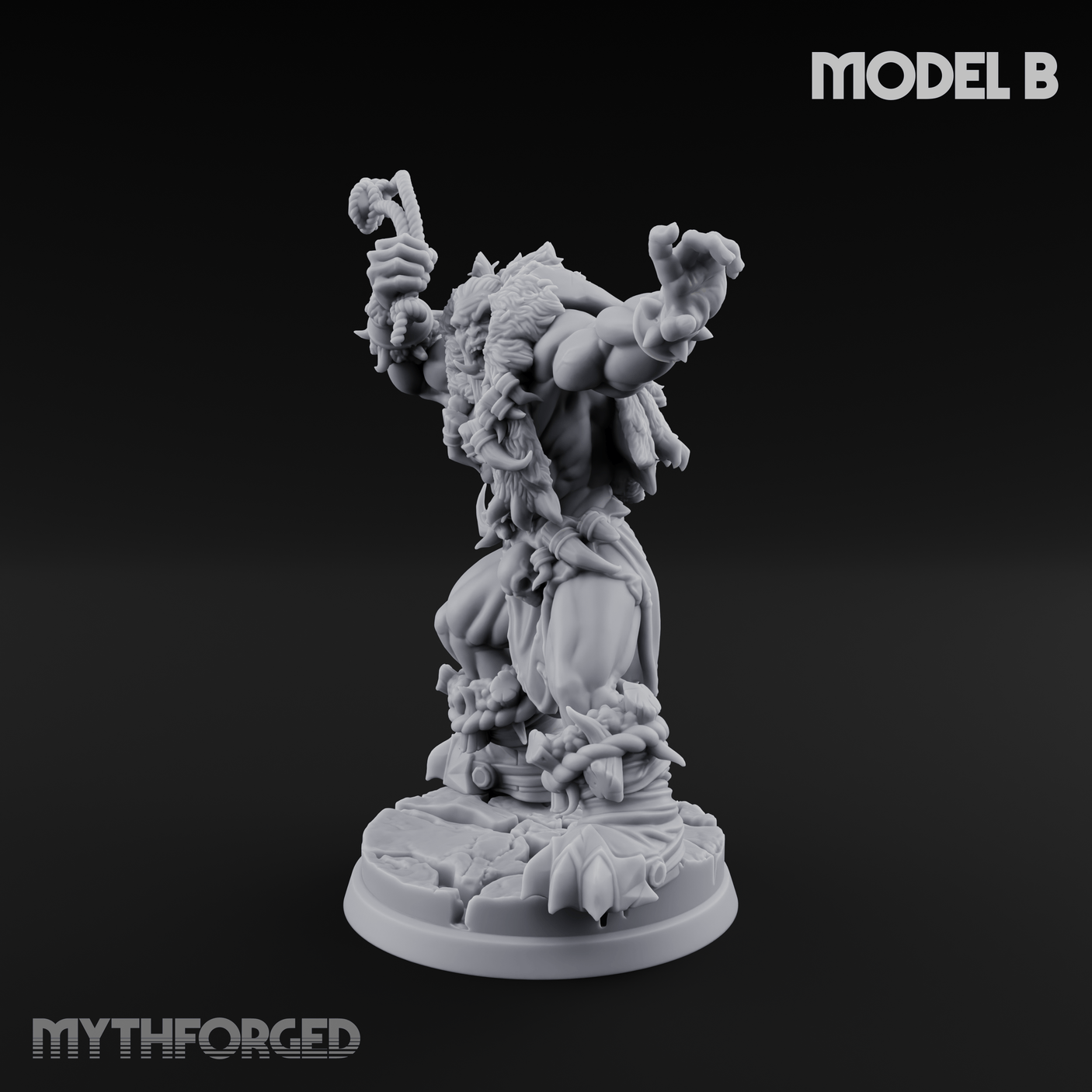 Triumphant Axed Orc Rangers B Miniature for Dungeons and Dragons, Pathfinder or other TTRPGs