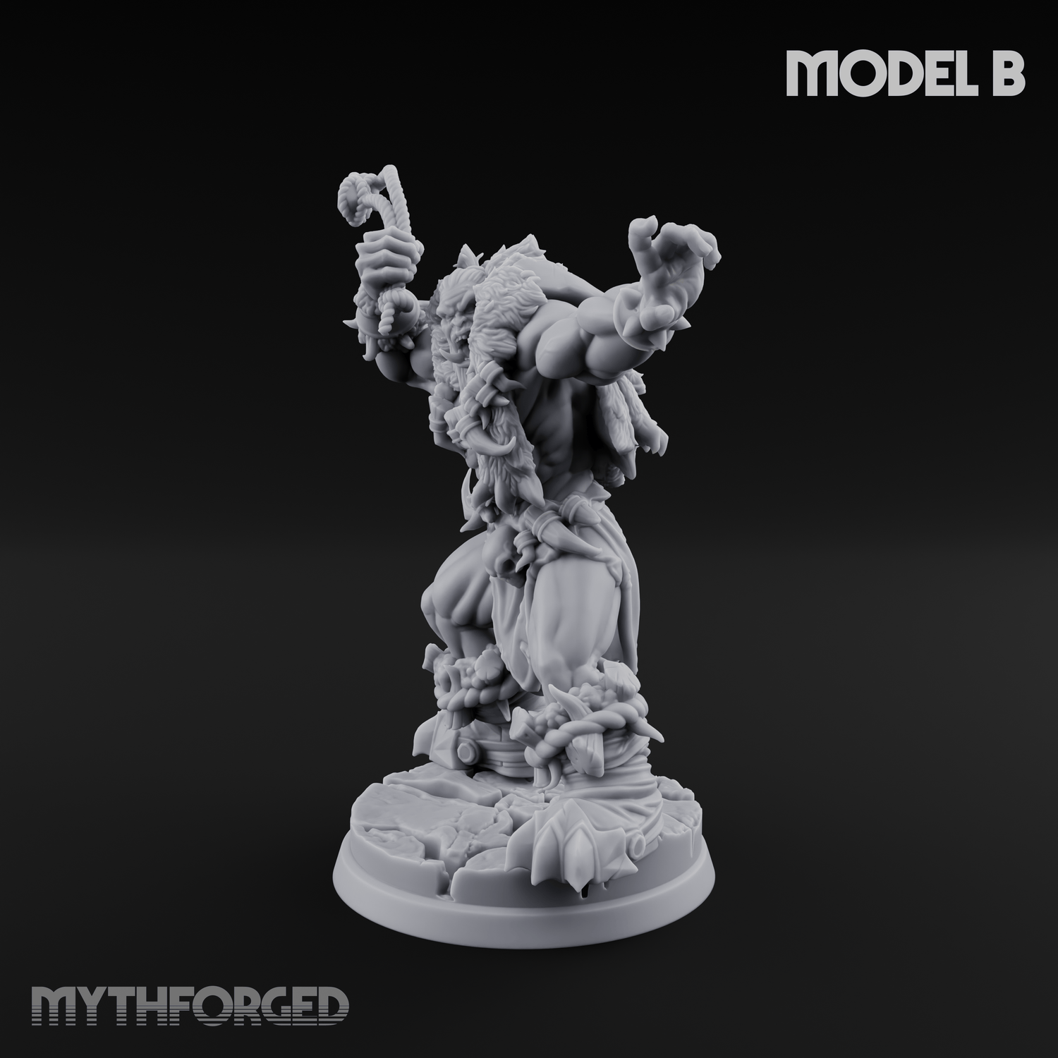 Triumphant Axed Orc Rangers B Miniature for Dungeons and Dragons, Pathfinder or other TTRPGs