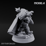 Grizzled Ranging Dwarf Rangers Miniature for Dungeons and Dragons, Pathfinder or other TTRPGs