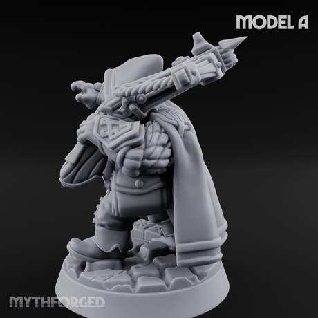 Grizzled Ranging Dwarf Rangers A Miniature for Dungeons and Dragons, Pathfinder or other TTRPGs