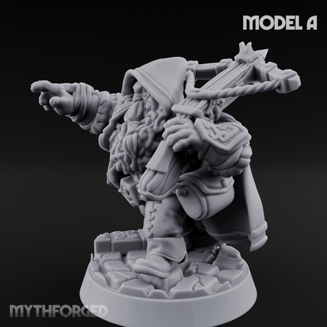 Grizzled Ranging Dwarf Rangers A Miniature for Dungeons and Dragons, Pathfinder or other TTRPGs