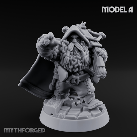 Grizzled Ranging Dwarf Rangers A Miniature for Dungeons and Dragons, Pathfinder or other TTRPGs