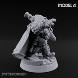 Grizzled Ranging Dwarf Rangers Miniature for Dungeons and Dragons, Pathfinder or other TTRPGs