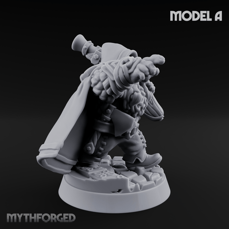 Grizzled Ranging Dwarf Rangers Miniature for Dungeons and Dragons, Pathfinder or other TTRPGs