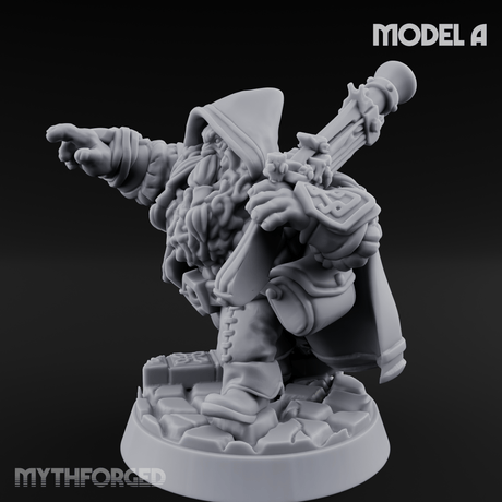 Grizzled Ranging Dwarf Rangers A Miniature for Dungeons and Dragons, Pathfinder or other TTRPGs