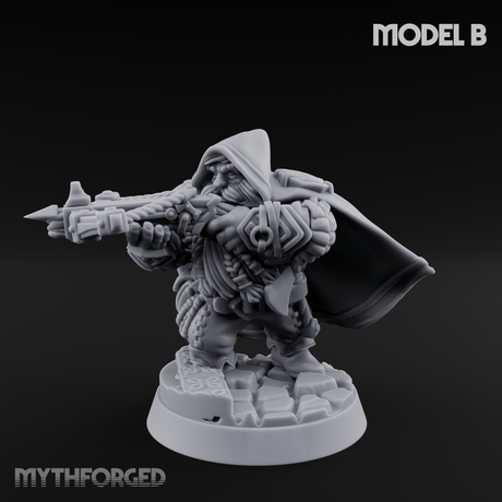 Grizzled Ranging Dwarf Rangers Miniature for Dungeons and Dragons, Pathfinder or other TTRPGs