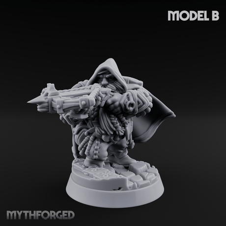 Grizzled Ranging Dwarf Rangers Miniature for Dungeons and Dragons, Pathfinder or other TTRPGs