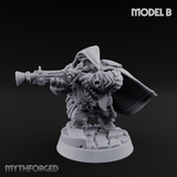 Grizzled Ranging Dwarf Rangers Miniature for Dungeons and Dragons, Pathfinder or other TTRPGs