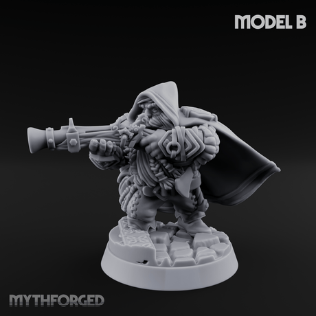 Grizzled Ranging Dwarf Rangers Miniature for Dungeons and Dragons, Pathfinder or other TTRPGs