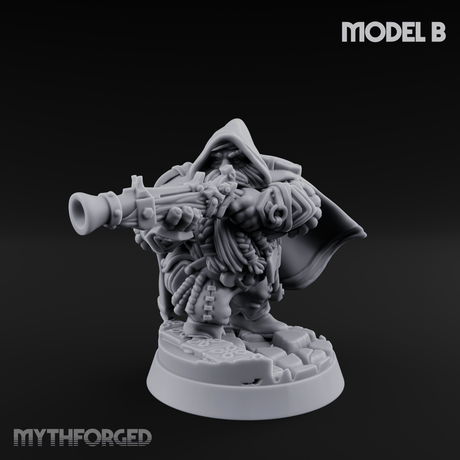 Grizzled Ranging Dwarf Rangers Miniature for Dungeons and Dragons, Pathfinder or other TTRPGs