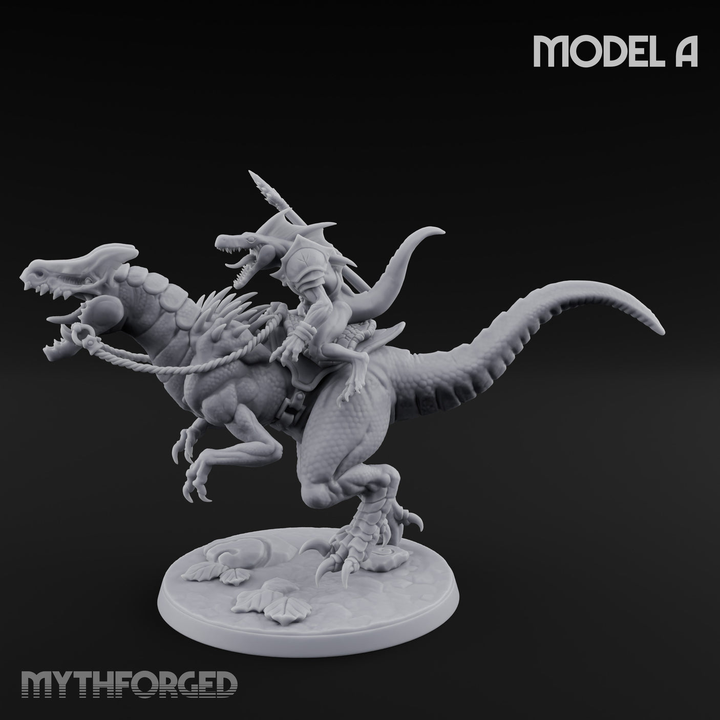 Raptor Reining Lizardfolk Rider A