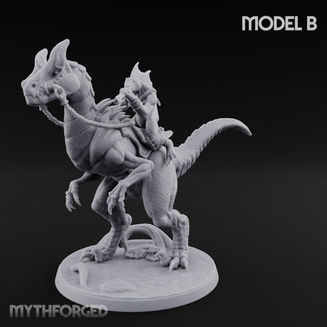 Raptor Reining Lizardfolk Rider B gallery 1