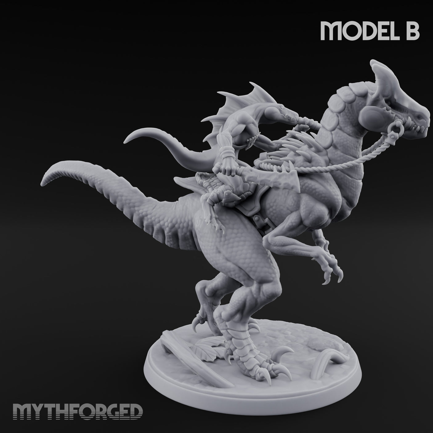 Raptor Reining Lizardfolk Rider B gallery 4