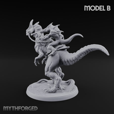 Raptor Reining Lizardfolk Rider B gallery 7