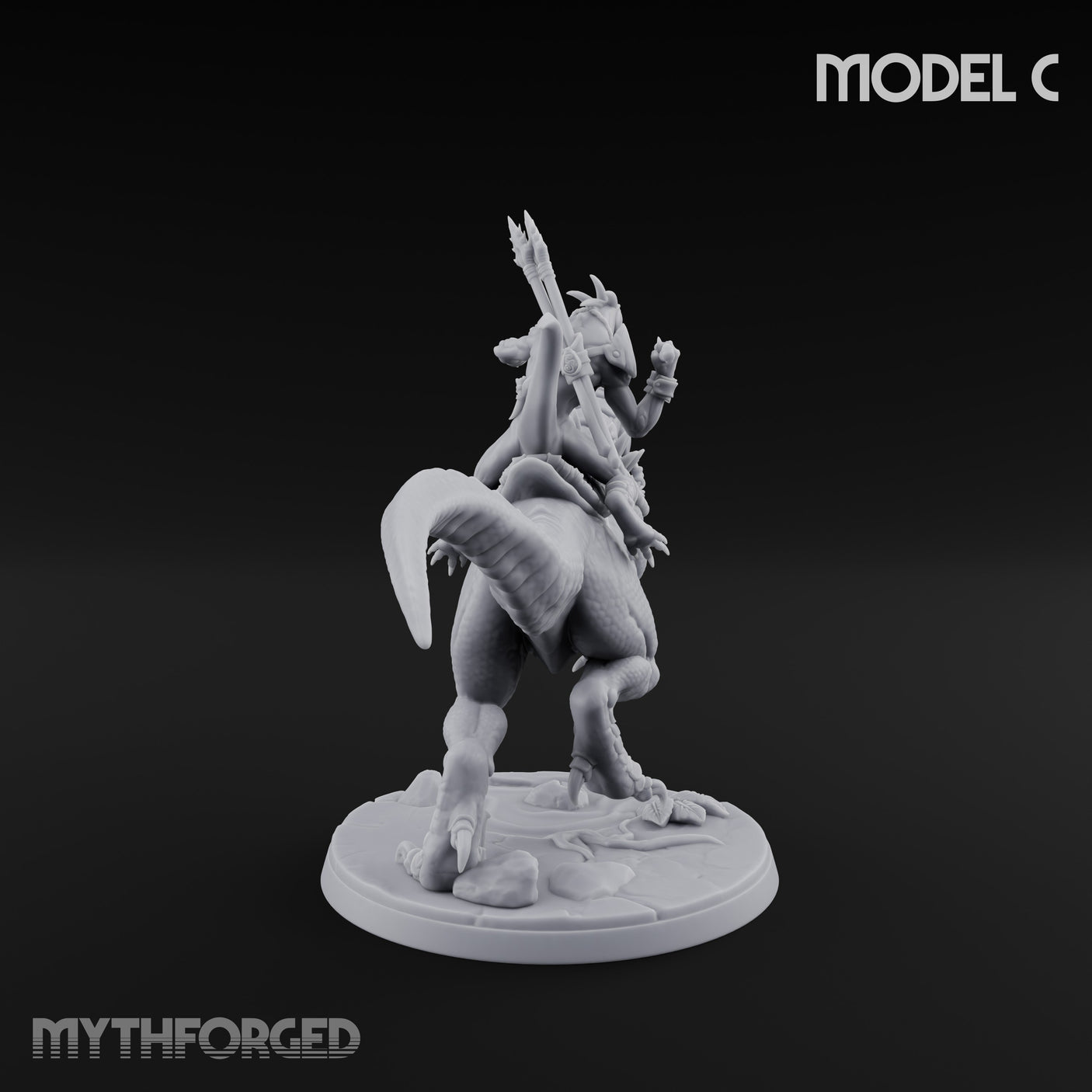 Raptor Reining Lizardfolk Rider C gallery 4