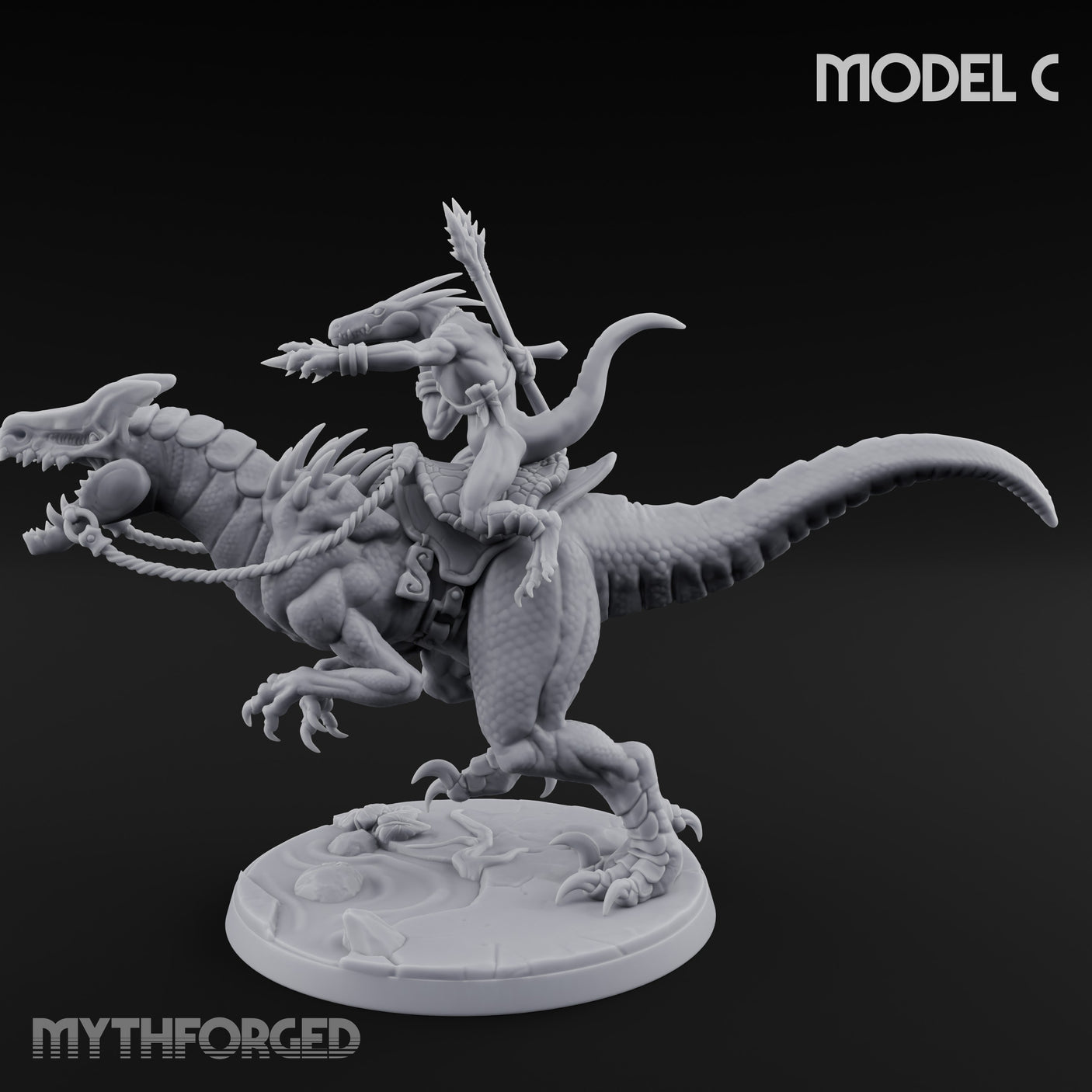 Raptor Reining Lizardfolk Rider C gallery 6