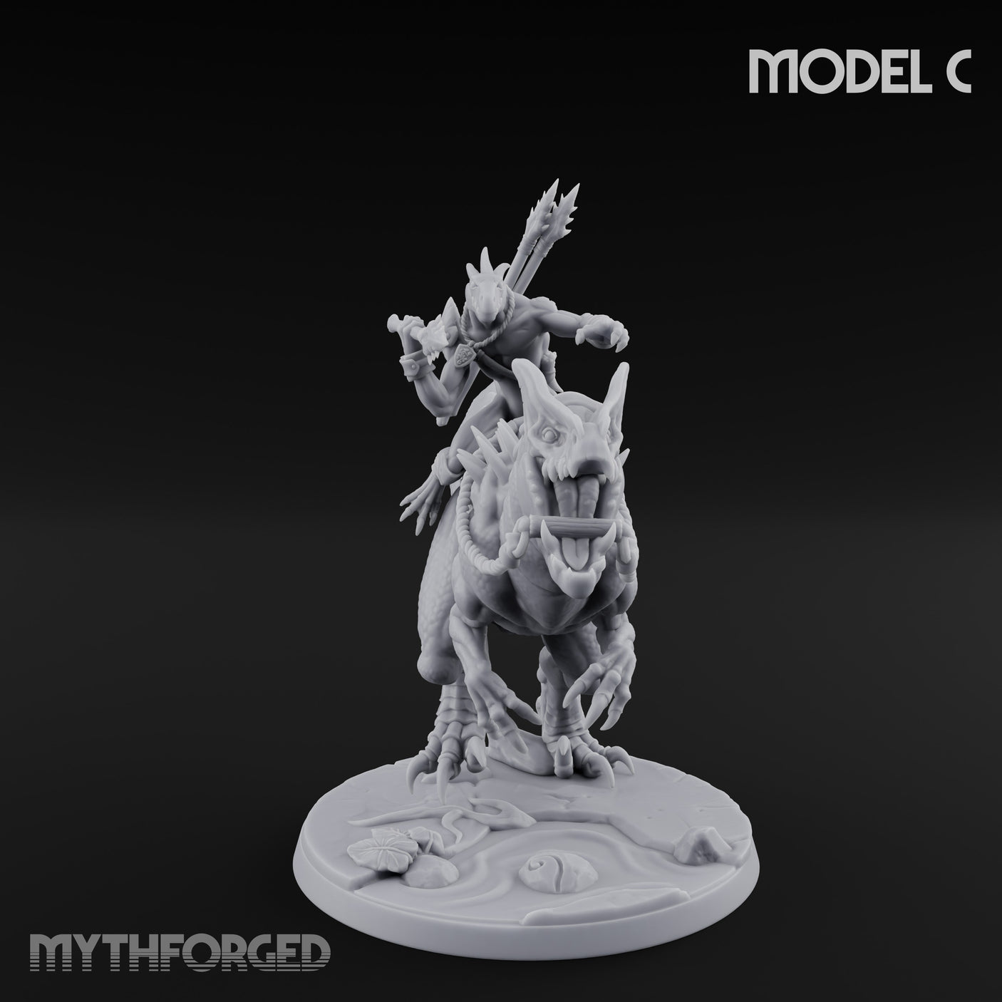 Raptor Reining Lizardfolk Rider C gallery 8