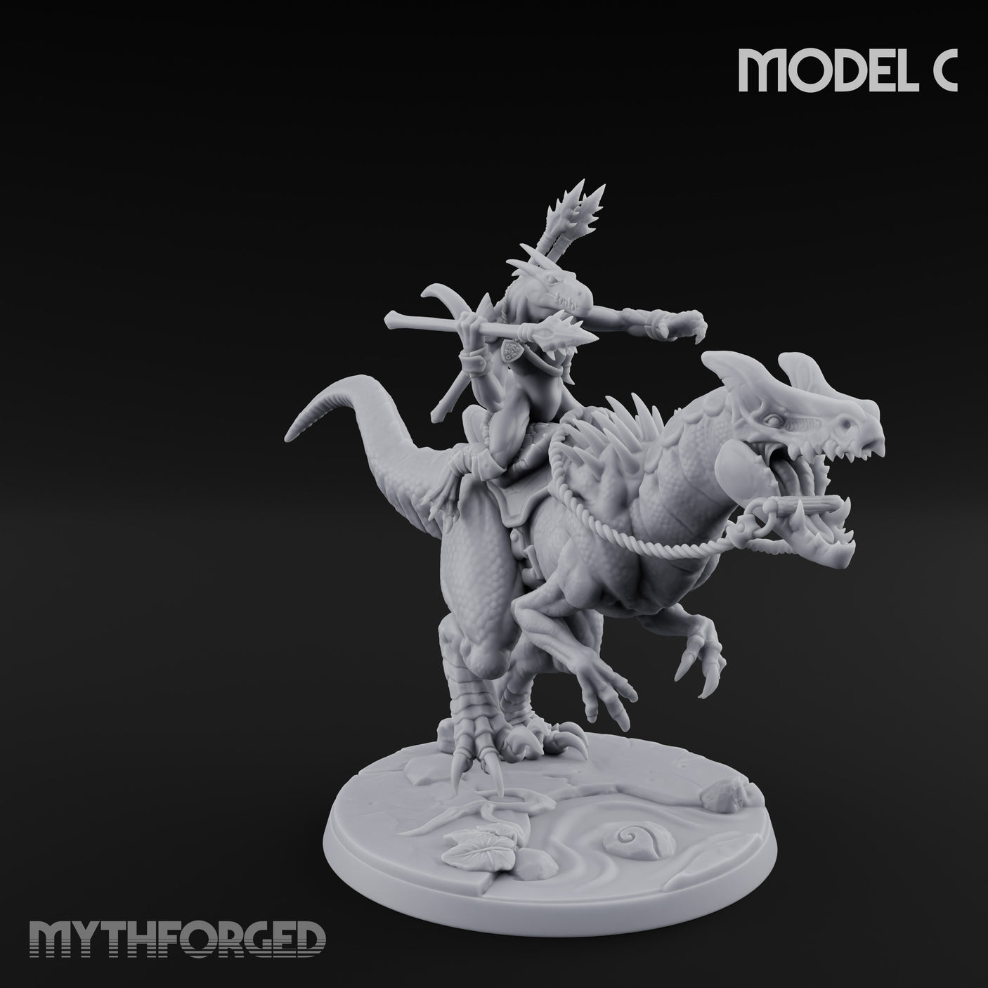Raptor Reining Lizardfolk Rider C gallery 9